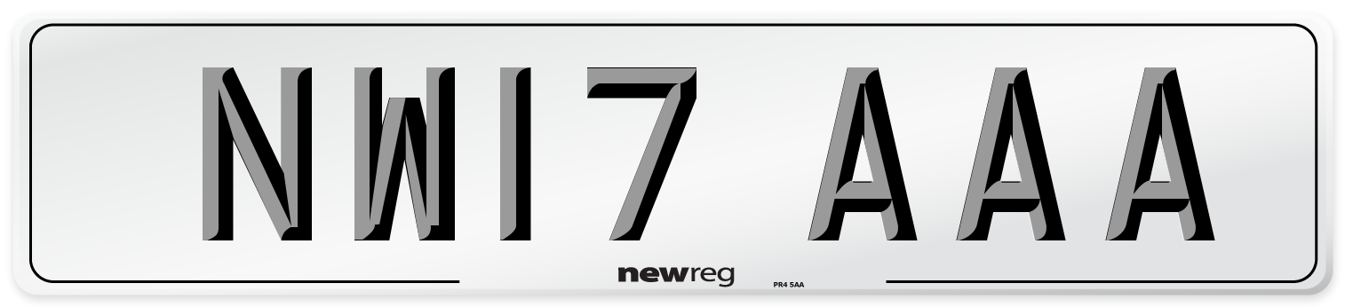 NW17 AAA Number Plate from New Reg